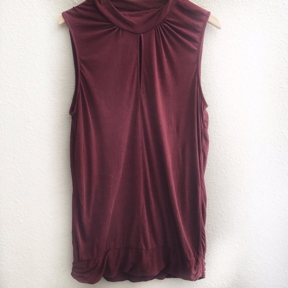 Banana Republic Factory Tops - Banana Republic Factory Keyhole Maroon Tank Top